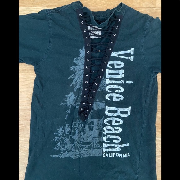 LF Furst of a kind refashioned vintage lace-up top - Picture 2 of 3